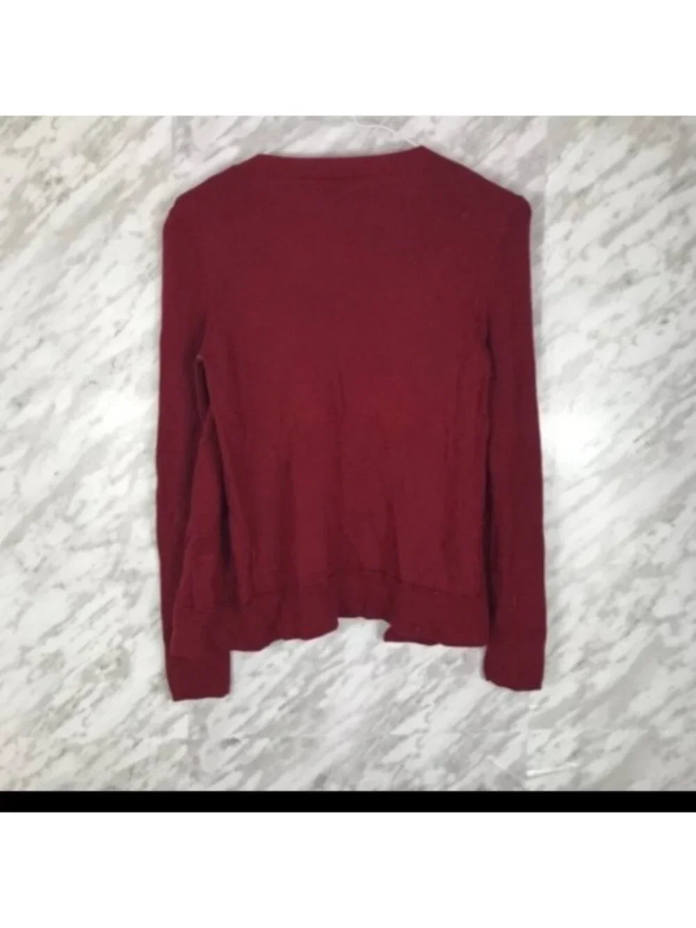 Akris Punto Fooler/Twofer Built-In Cardigan Top - Size 4 - 100% Wool, Red, Mock